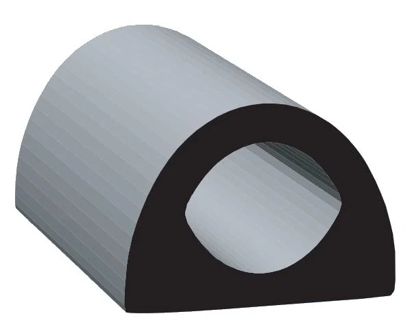 108H2-50 – CLEAN SEAL Slide Out Seal, D-Type 1/2 Inch Width x 0.36 Inch Thickness x 50 Foot Length Black EPDM (Ethyle...